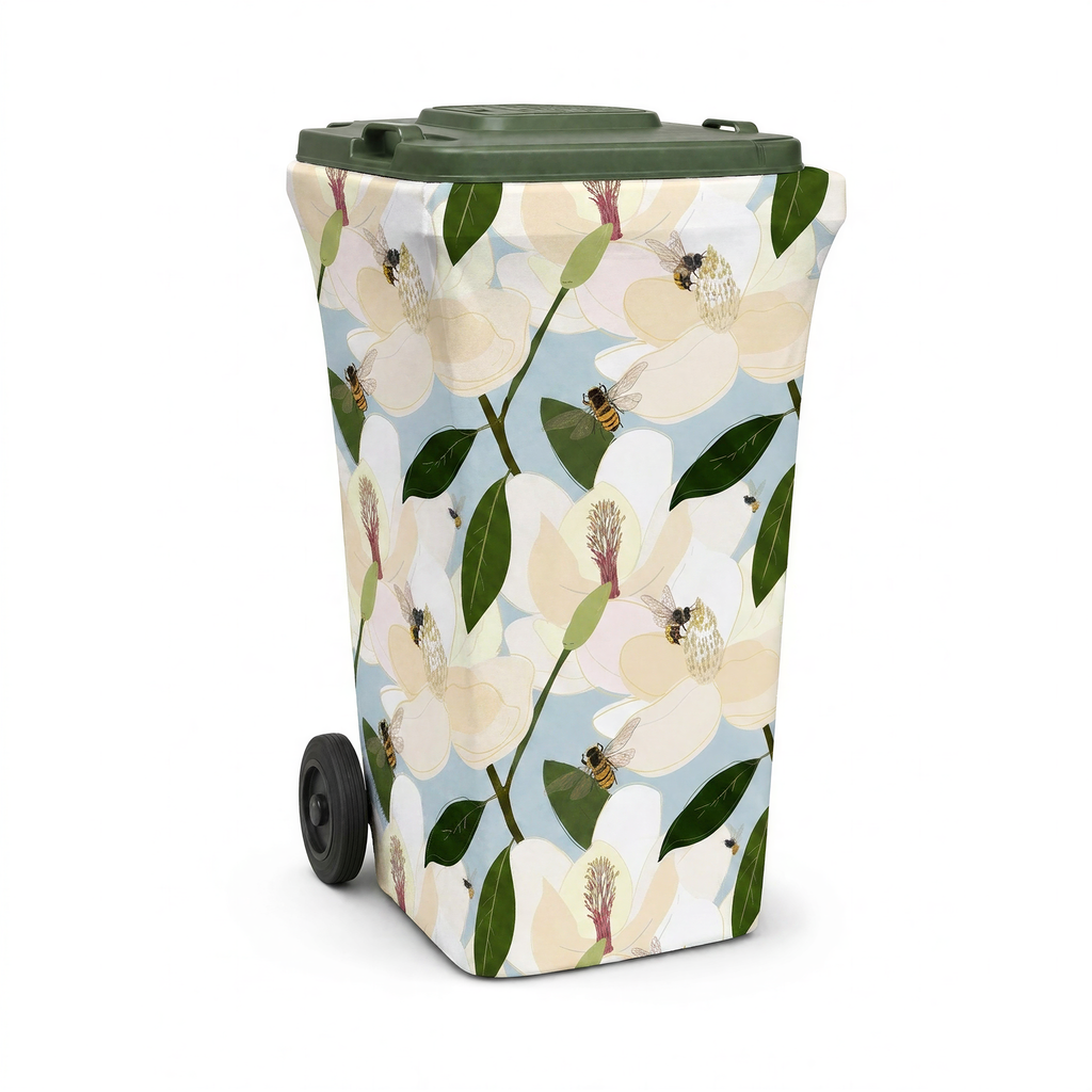 Bee's Knees wheelie bin cover, front view