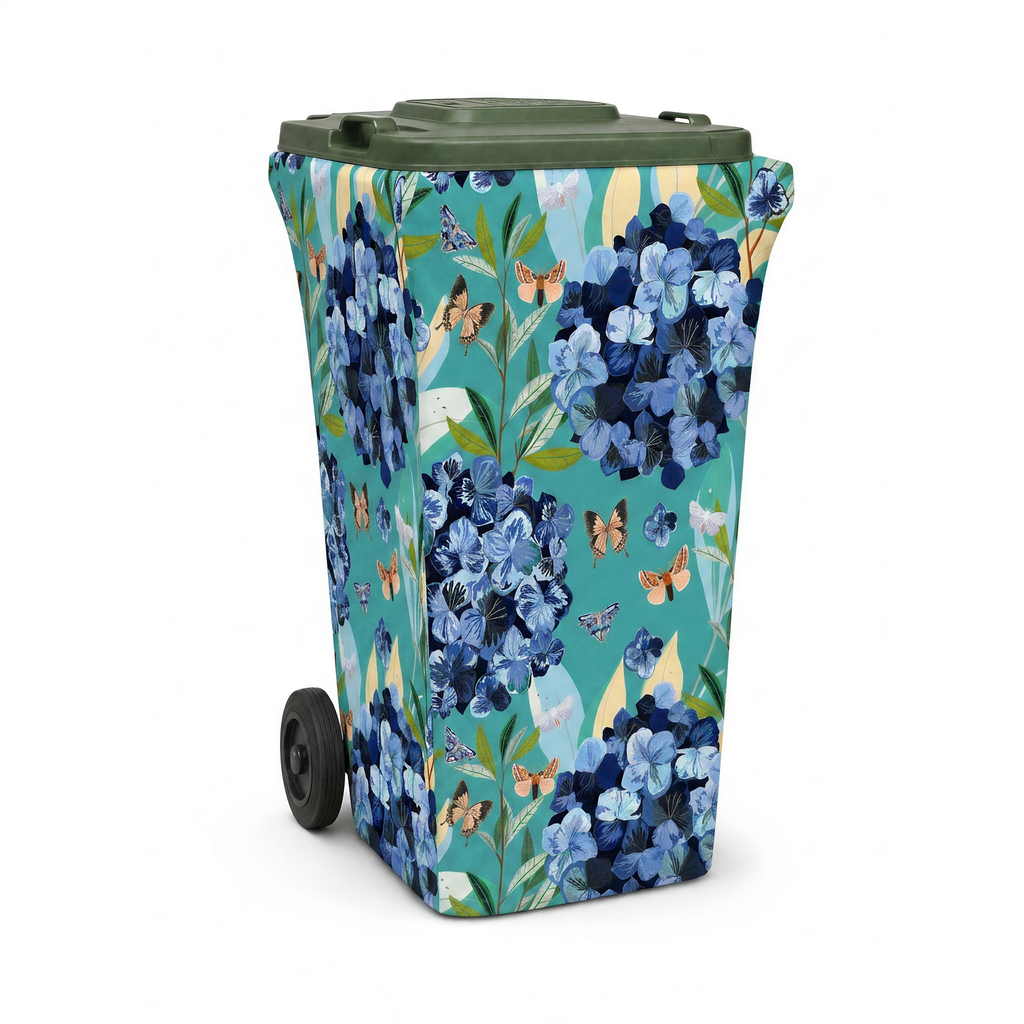 Flutter By wheelie bin cover, front view
