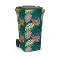 Leaf It Out monstera wheelie bin cover, front view
