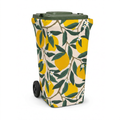 Lemon Squeeze wheelie bin cover, front view
